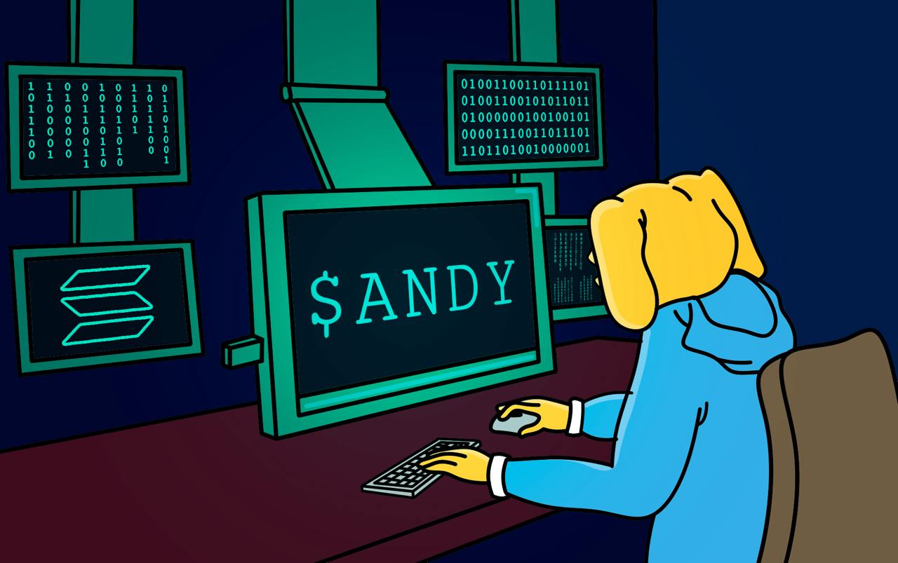 $ANDY on the desk developing 